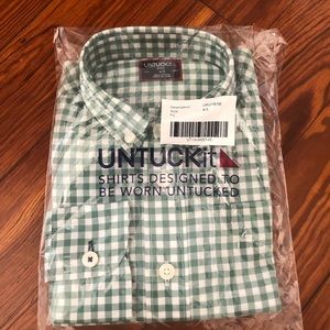 NWT UNTUCK IT BOYS BUTTON UP GRUYERE